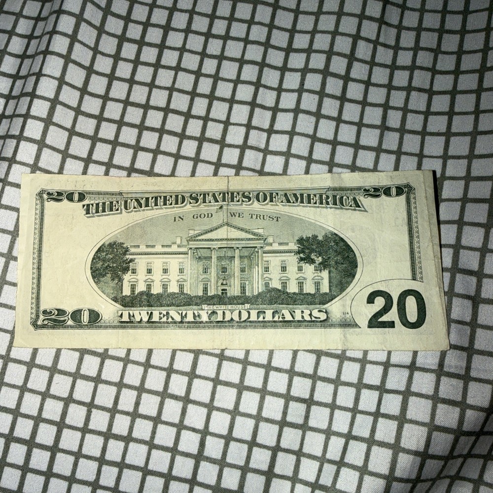 Error Miscut Misaligned Misprint US $20 Twenty Dollar Bill Banknote 1996