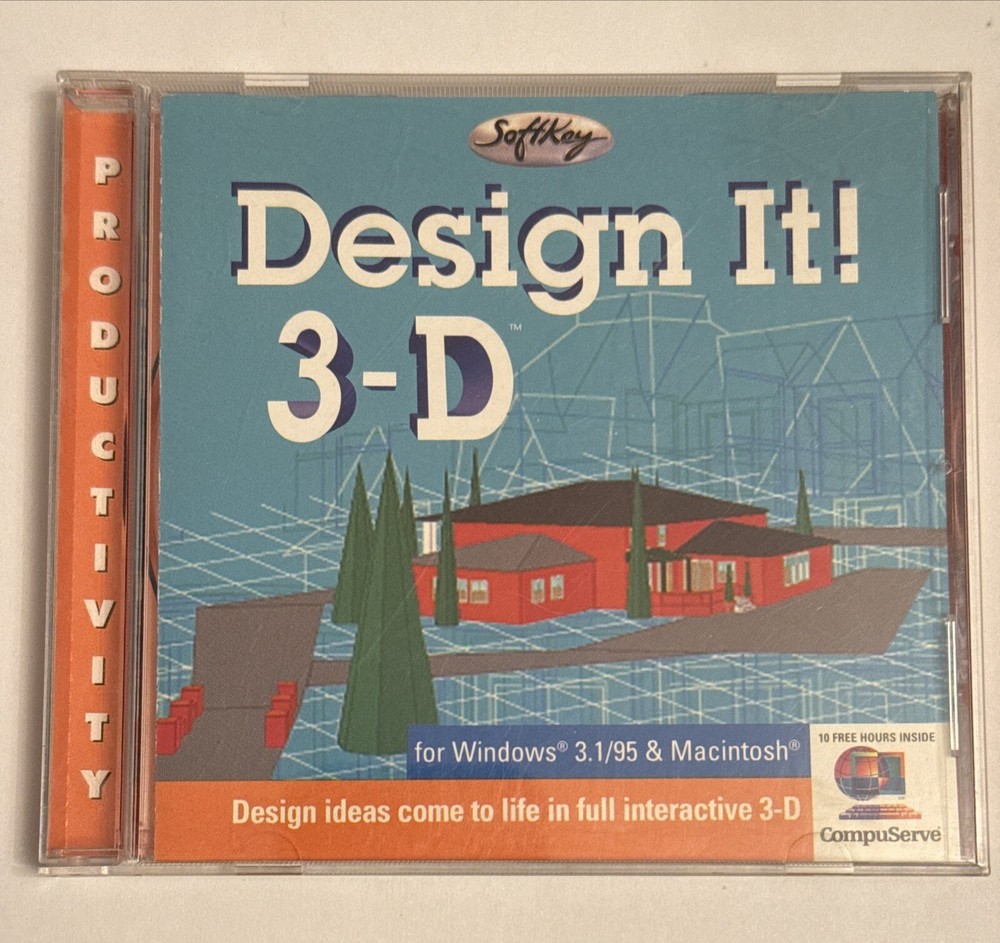 Design It Software PC CD-ROM Windows 3.1/95 1996