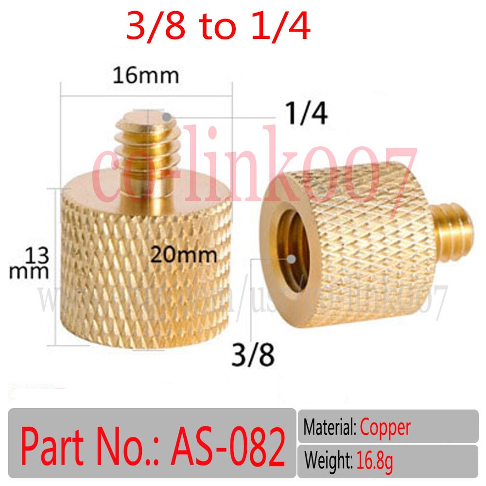 3/8" 1/4" Exchange Screw Camera Tripod Thread Adapter For Tripod Mount