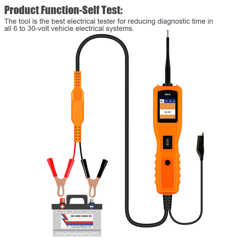 KZYEE KM10 Circuit Tester Powerscan Electrical System Diagnostic Tool 12V/24V