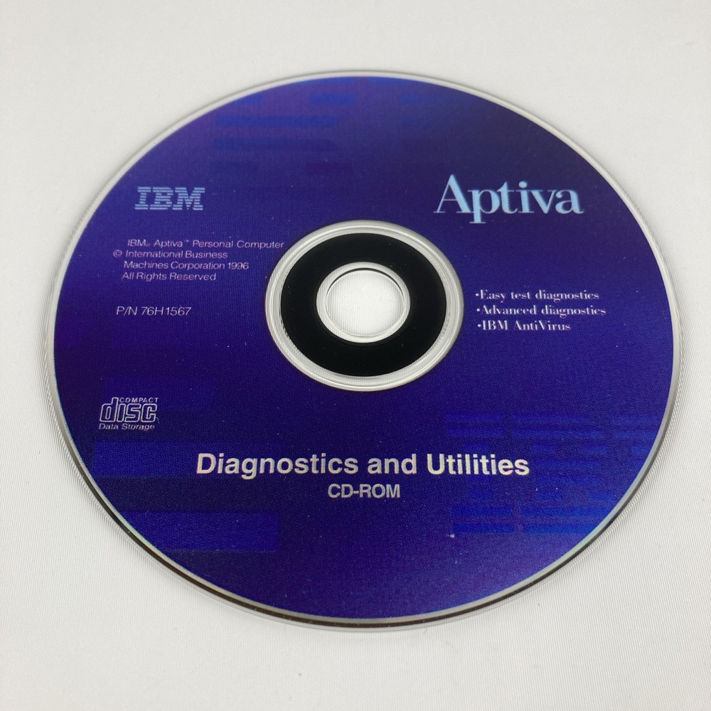 IBM Aptiva Diagnostics and Utilities CD-ROM