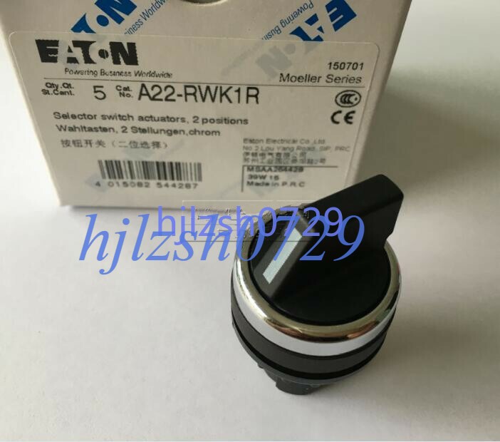 5pc New EATON two position selector button switch A22-RWK1R