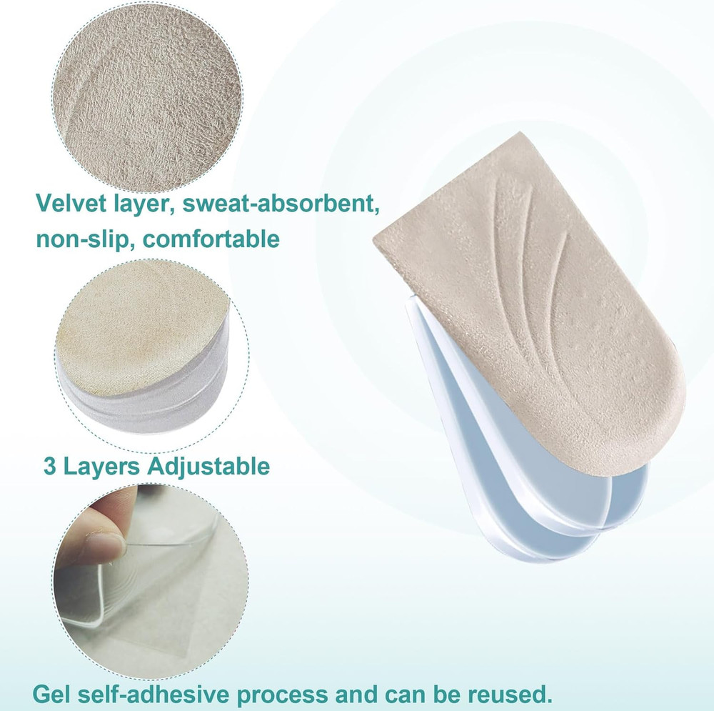 Corrective Insoles for Supination and Pronation, 3 Layers Adjustable Supination