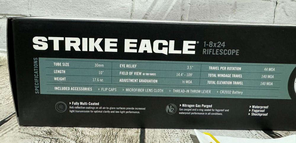 VORTEX STRIKE EAGLE 1-8X24 GEN 2 RIFLESCOPE W/ AR-BDC3 RETICLE & VORTEX Mount