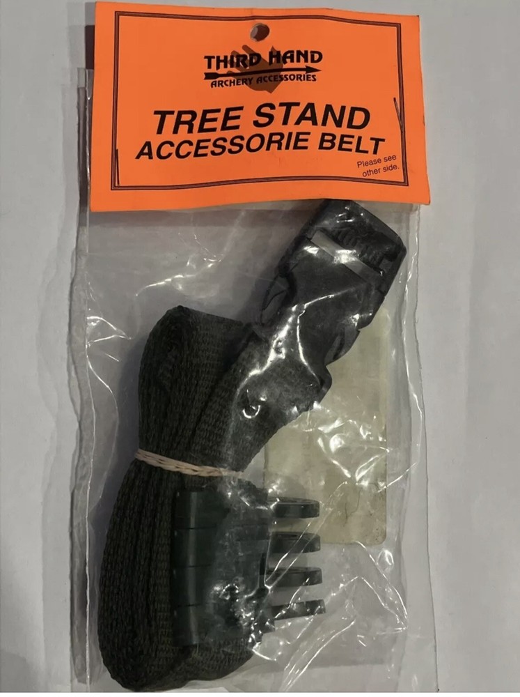 Third Hand Hunting Treestand Accessory Belt 5ft with 4 Clips