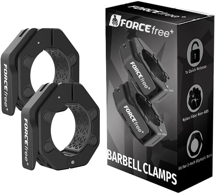 Quick Release Olympic Barbell Collars 2" (Pair) - Non-Slip Weightlifting Barbell