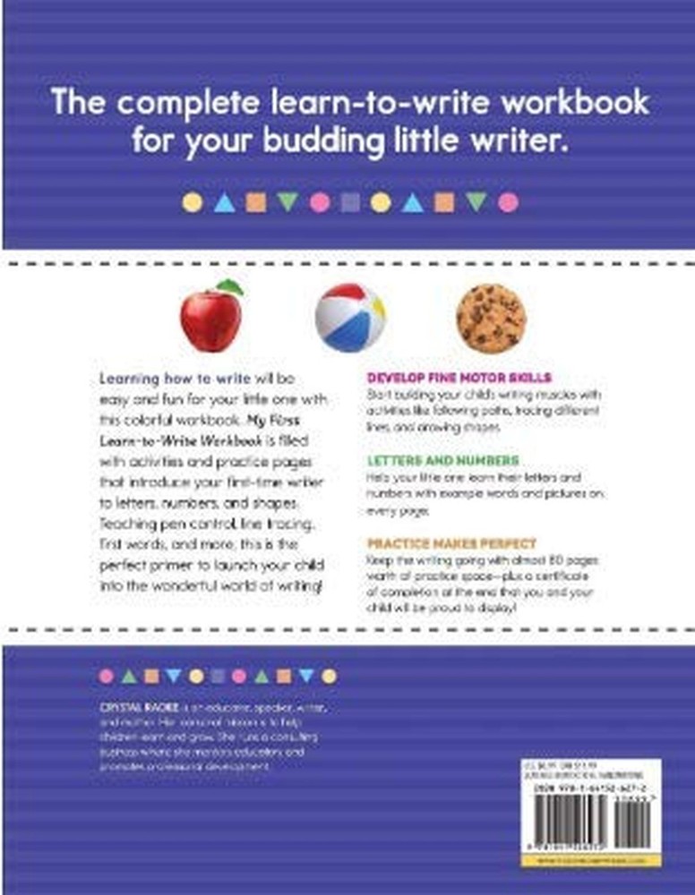 My First Learn to Write Workbook: Practice for Kids with Pen Control, Line Tr...