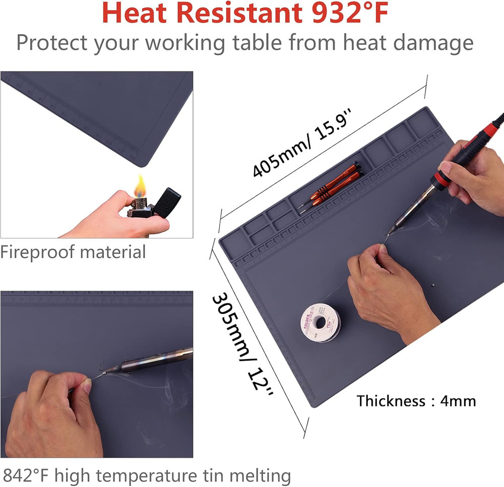 Anti-Static Mat ESD Safe for Electronic Includes ESD Wristband & Grounding Wire