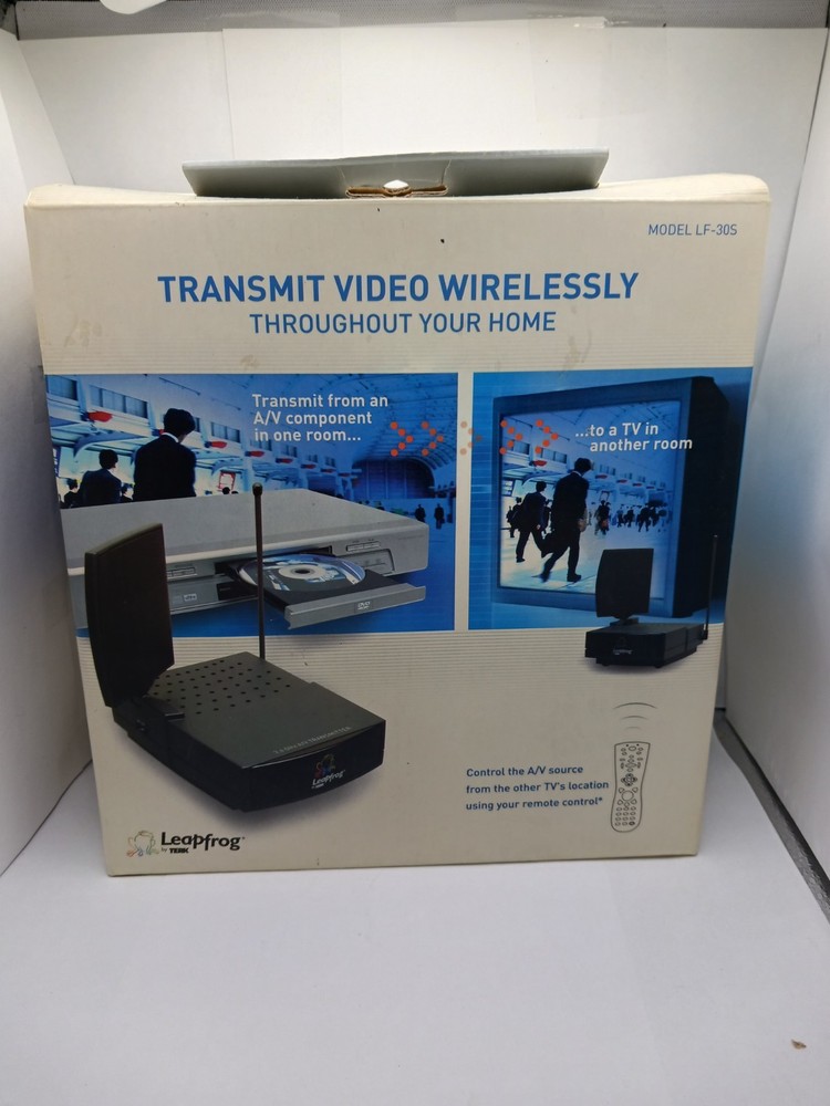 Terk Leapfrog LF-30S  Wireless Audio Video Transmitter Receiver System New Open