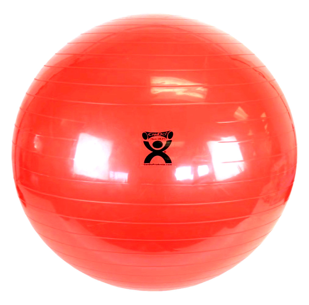 New! CanDo Inflatable Exercise Ball - Red - 38” (95 cm)