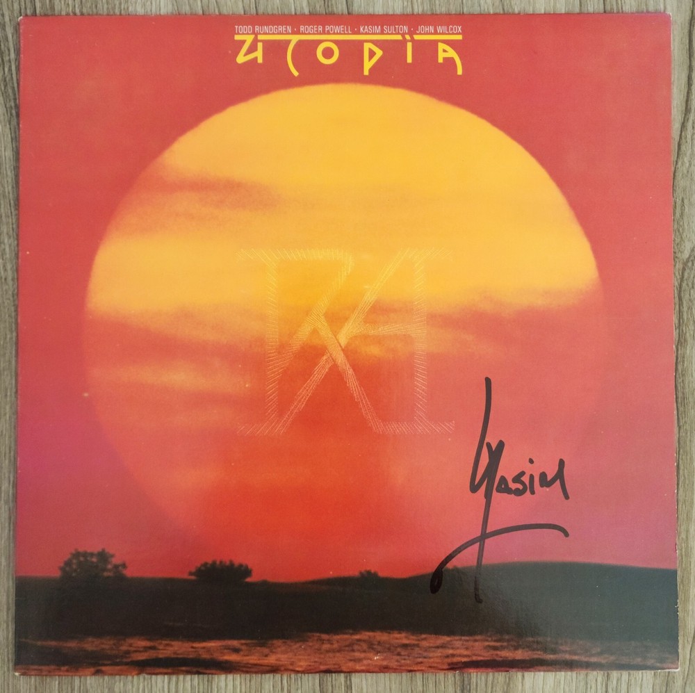 Kasim Sulton Signed Utopia - RA Vinyl Record LEGEND RAD
