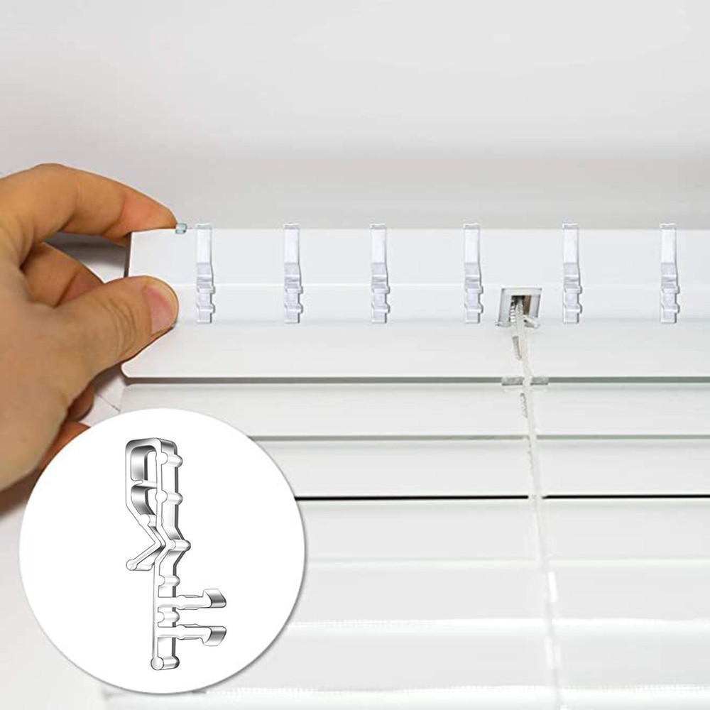 For Window Blind Valance Clips Clear Plastic 24pcs Easy Install Solution