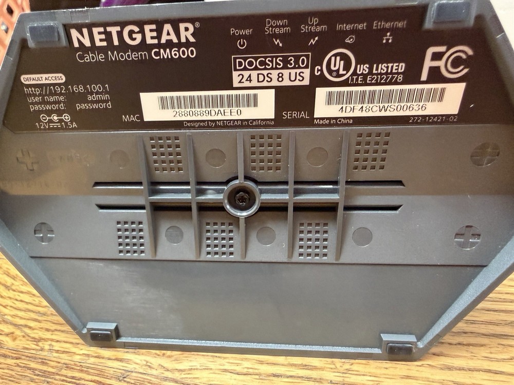 Netgear CM600 Modem