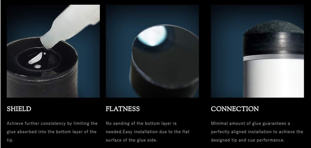 KAMUI Clear Black Cue Tip - Medium - Single Tip