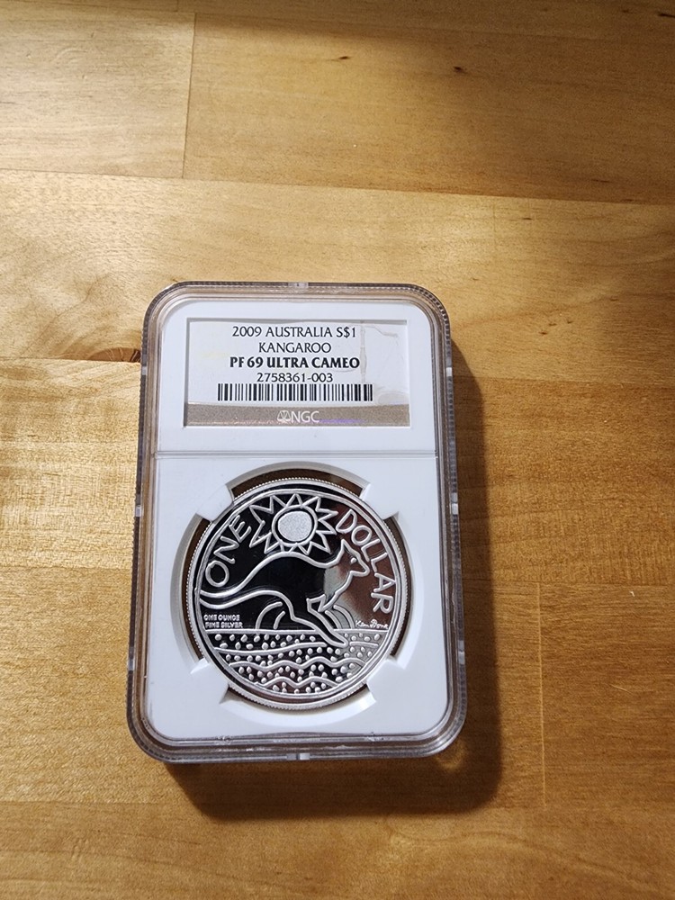 2009 Australian Silver $1 Aboriginal Kangaroo NGC Pf69