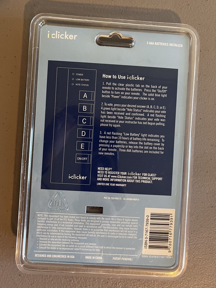 I Clicker Classroom Response System NEW in original box