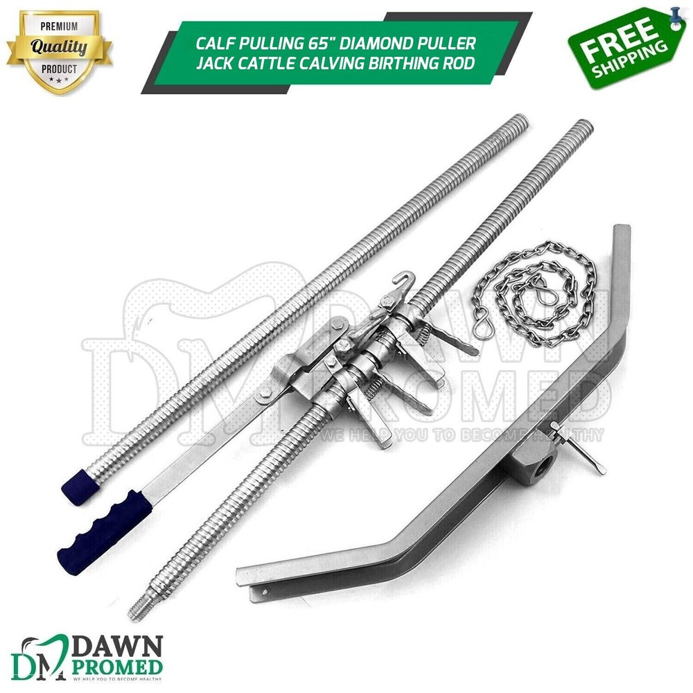 Calf Pulling 65" Diamond Puller Jack Cattle Calving Birthing Rod German Grade
