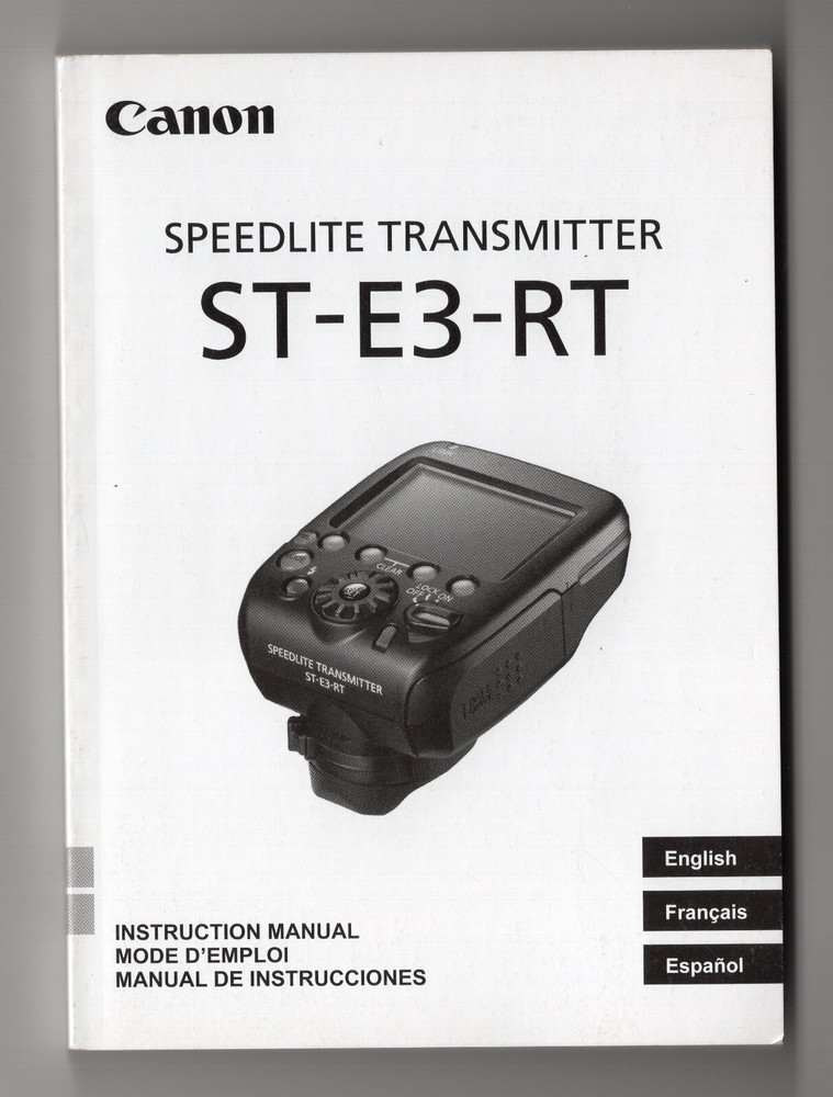 Canon Speedlite Transmitter ST-E3-RT Genuine Instruction Manual / User Guide