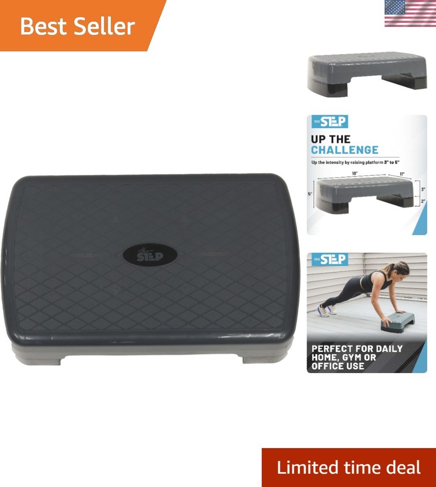 Compact Shock-Absorbing Aerobic Step for Safe Cardio and Strength Training