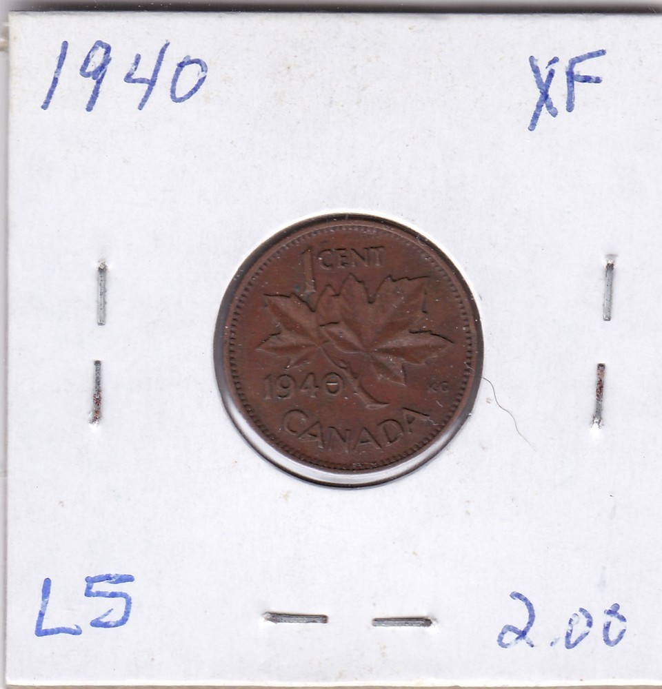 1940 Canada One Cent L5