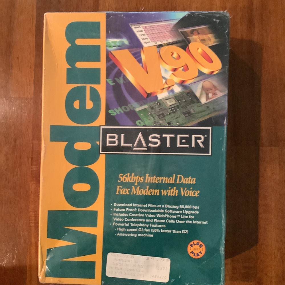 modem blaster 56kbps internal data fax modem with voice v.90