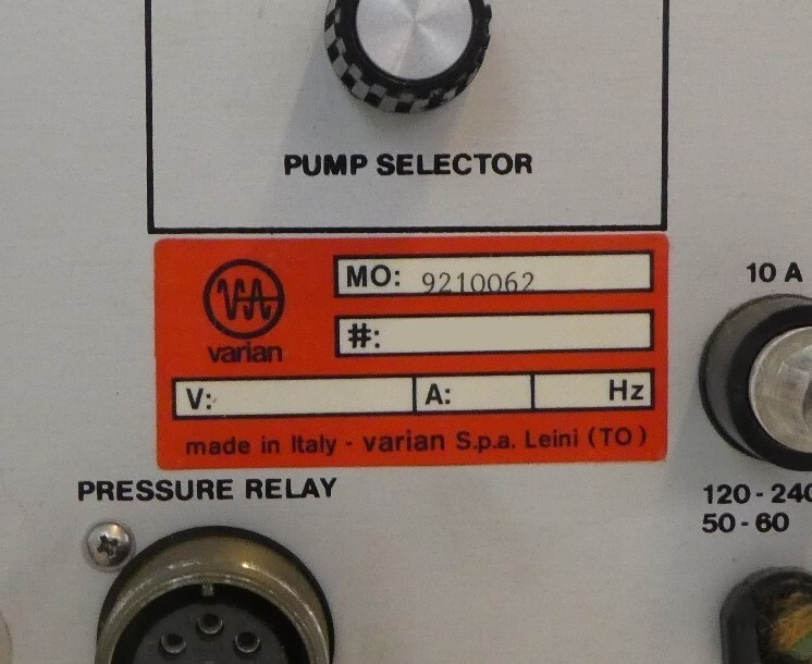 Varian 68375 Pump Control Controller Module 9210062 Working Spare