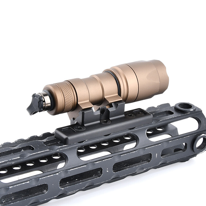 Tactical Flashlight M300 M600 Offset Light Mount KeyMod Mlok Adapter Scout Mount