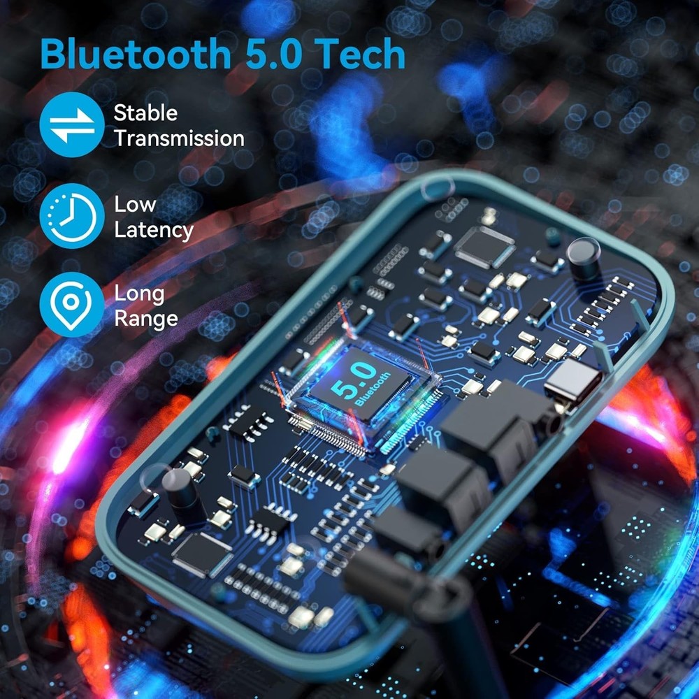 3-in-1 Bluetooth Transmitter Receiver for TV - LCD Display & Volume Control