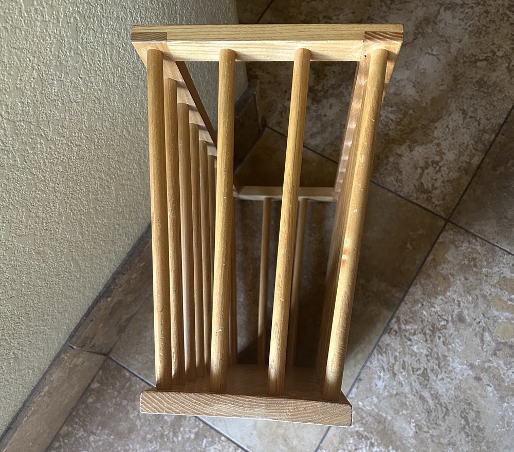 MCM Solid Wood Magazine Rack Holder