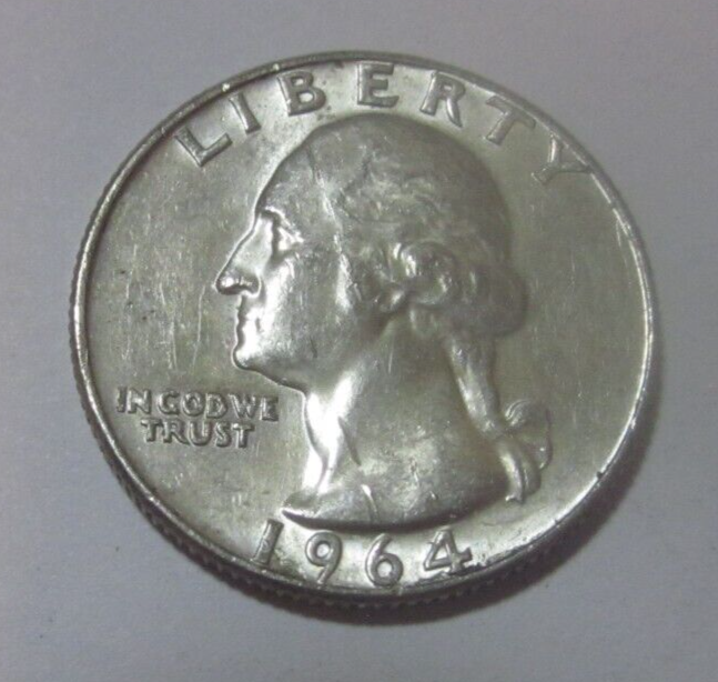 1964 D Washington Silver Quarter 90% Silver