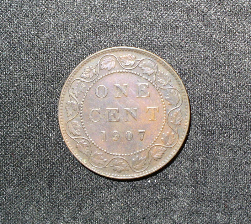 Canada 1907 Large Cent Bronze Coin