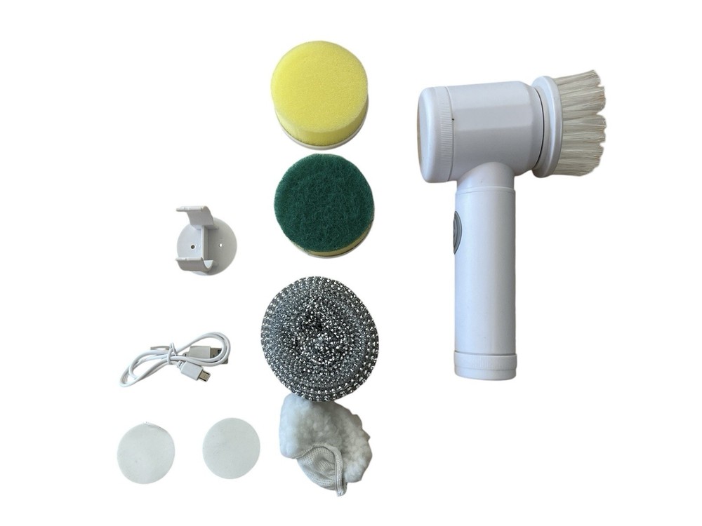 Handheld Folding Electric Cleaning Brush Wireless Portable Dish Set