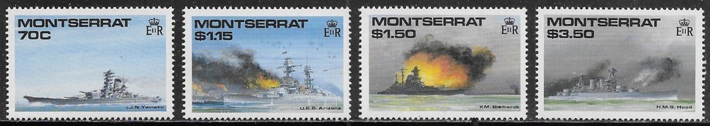 Montserrat Scott #'s 731 - 734 MNH