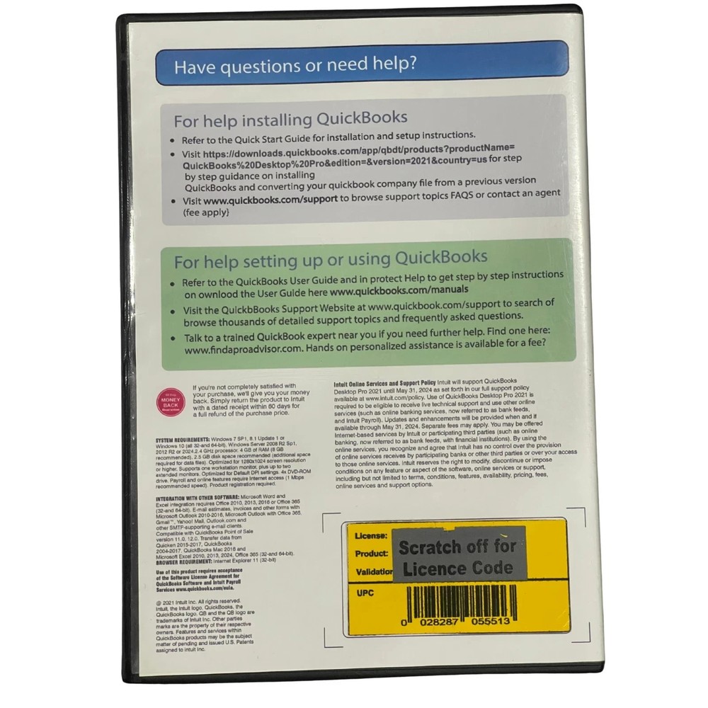 Quick Books Desktop Pro 2021 | DVD | Lifetime License | Windows | 1 Users-