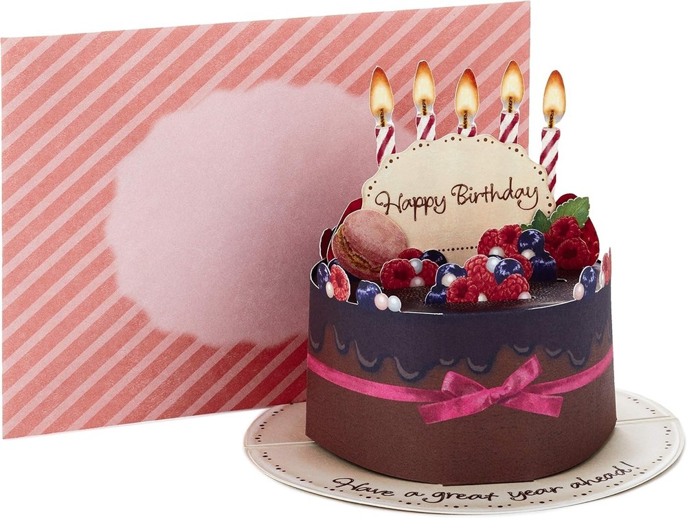 Pop Up Birthday Card Chocolate Cake