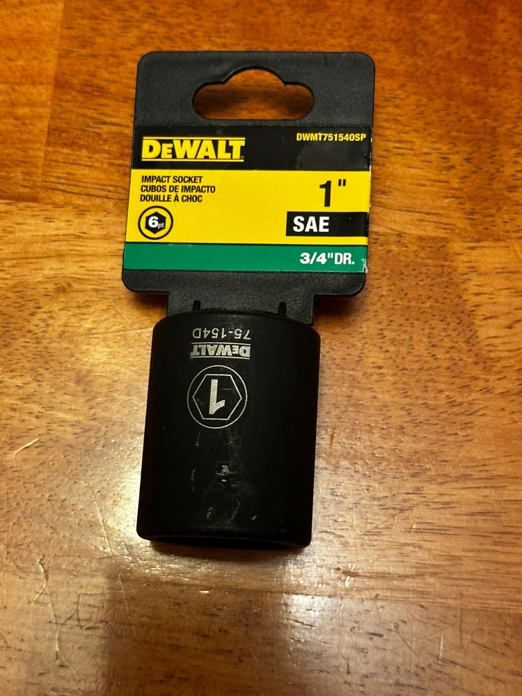 Dewalt 3/4 inch Drive Impact Socket 6 point