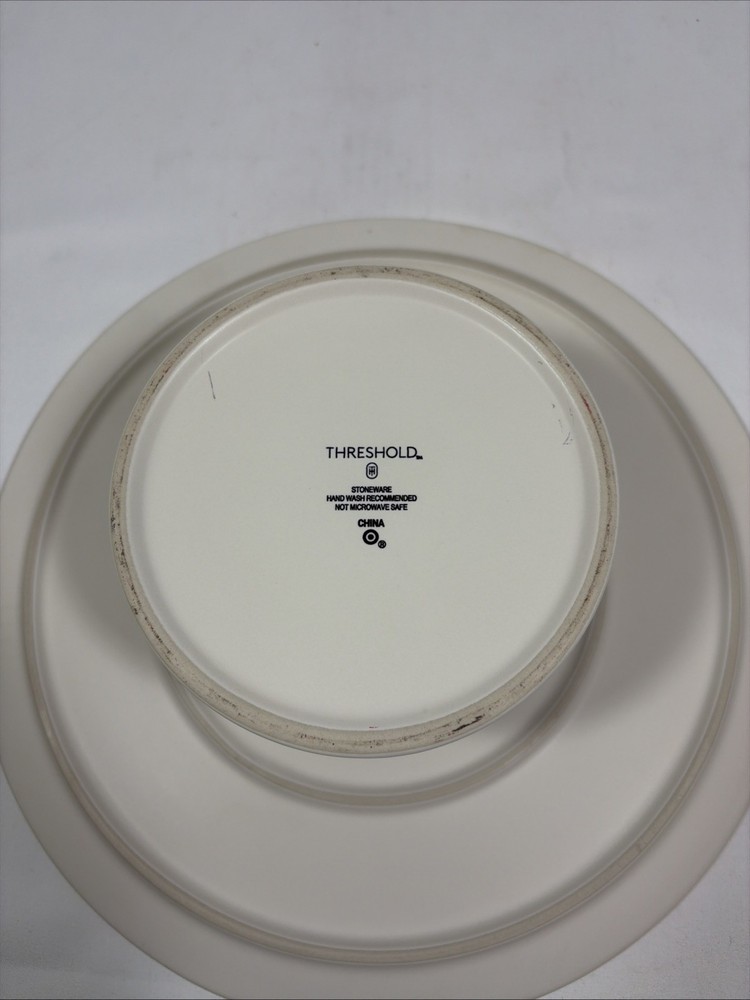 Threshold Stoneware Cake Stand in Cream 12" with some Snowflakes