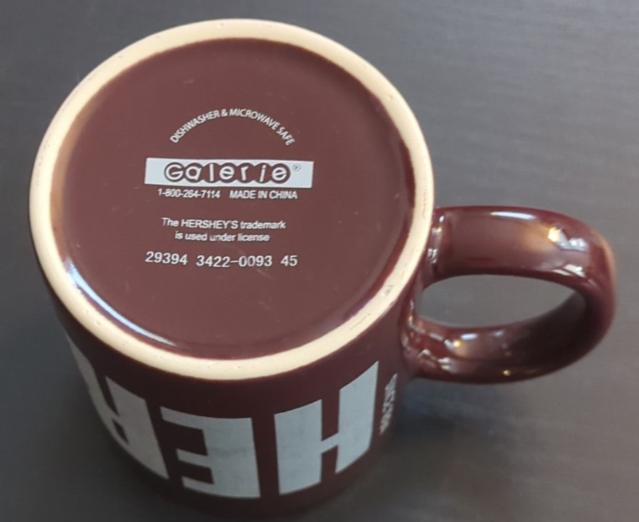 11 oz Hershey's Chocolate Coffee Cup Mug Dark Brown