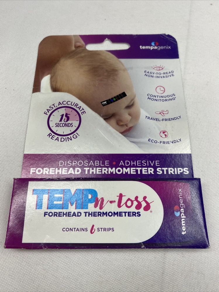 Temp-N-Toss Disposable Forehead Thermometer Strips 6 Pack