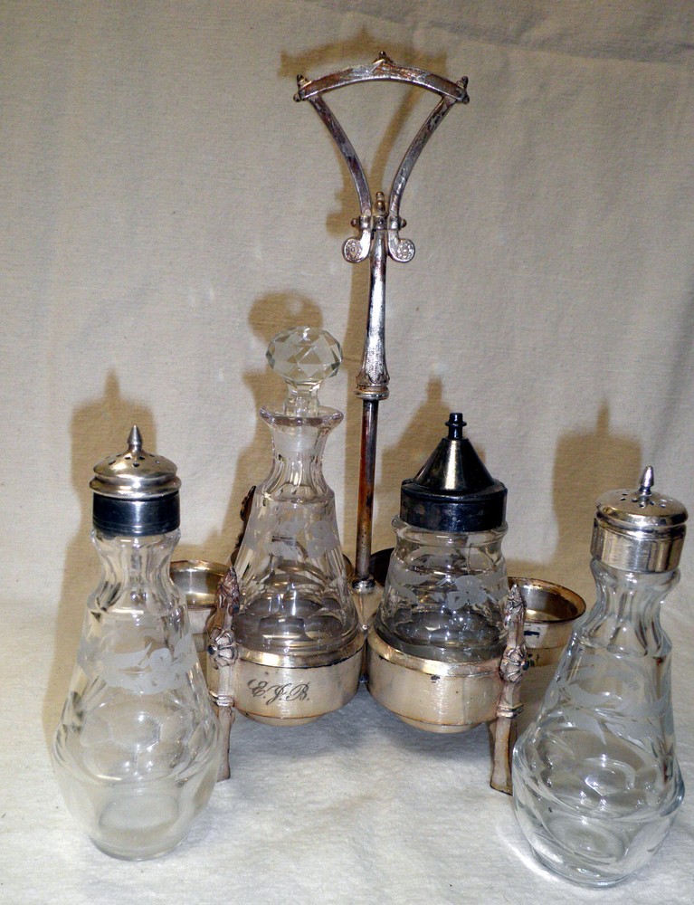 Simpson Hall Miller breakfast castor bottle cruet set