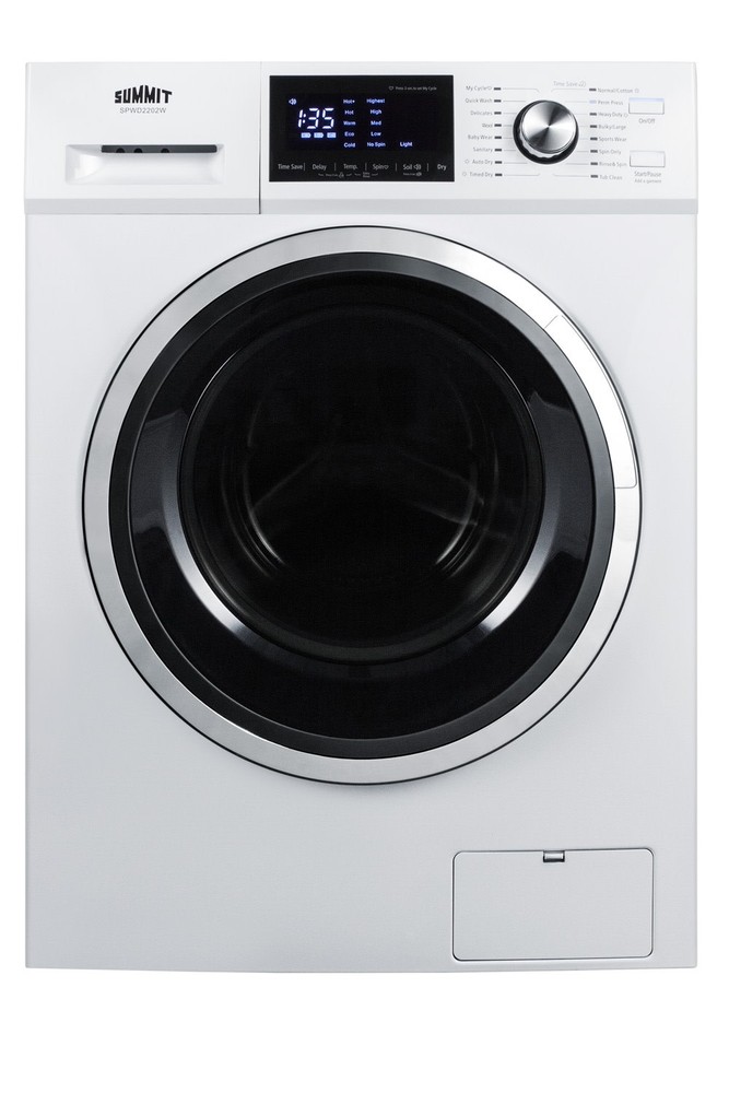 Summit SPWD2202 White 24"W 2.7 Cu. Ft. Front Loading Washer/Dryer Combo