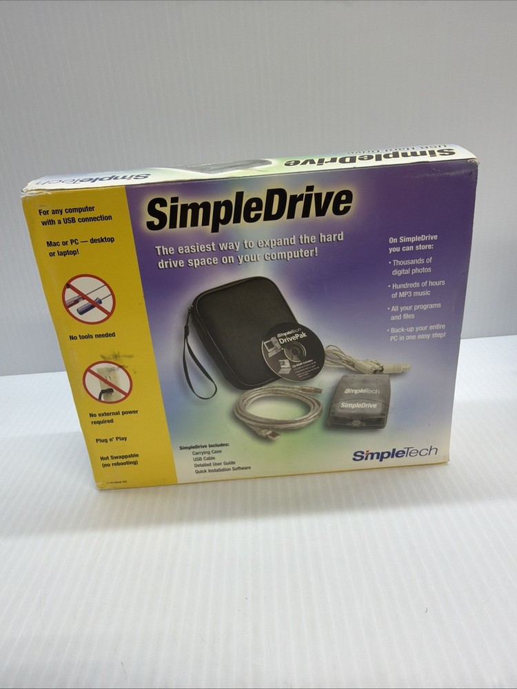 SIMPLETECH SimpleDrive | External USB Hard Drive \ 10GB DrivePak | CIRC-USBHD/10