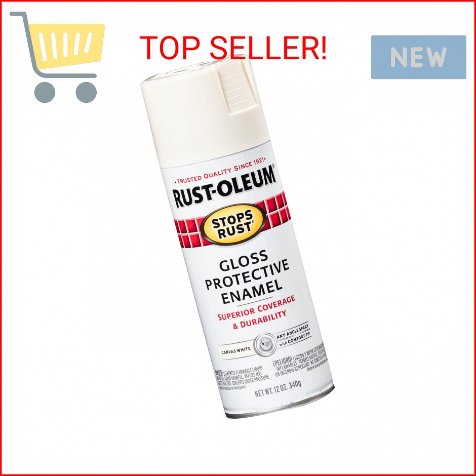 12 oz Gloss Canvas White Rust-Preventing Spray Paint