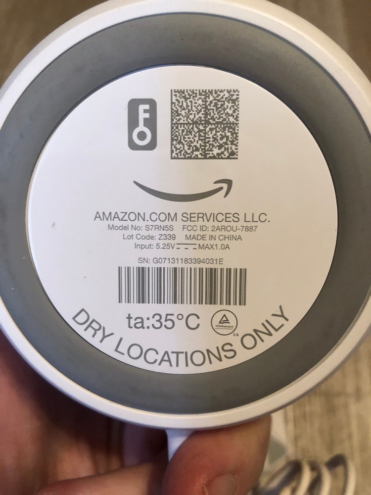 Amazon Echo Glow Smart Lamp S7RN5S Programmable Color Changing Night Light