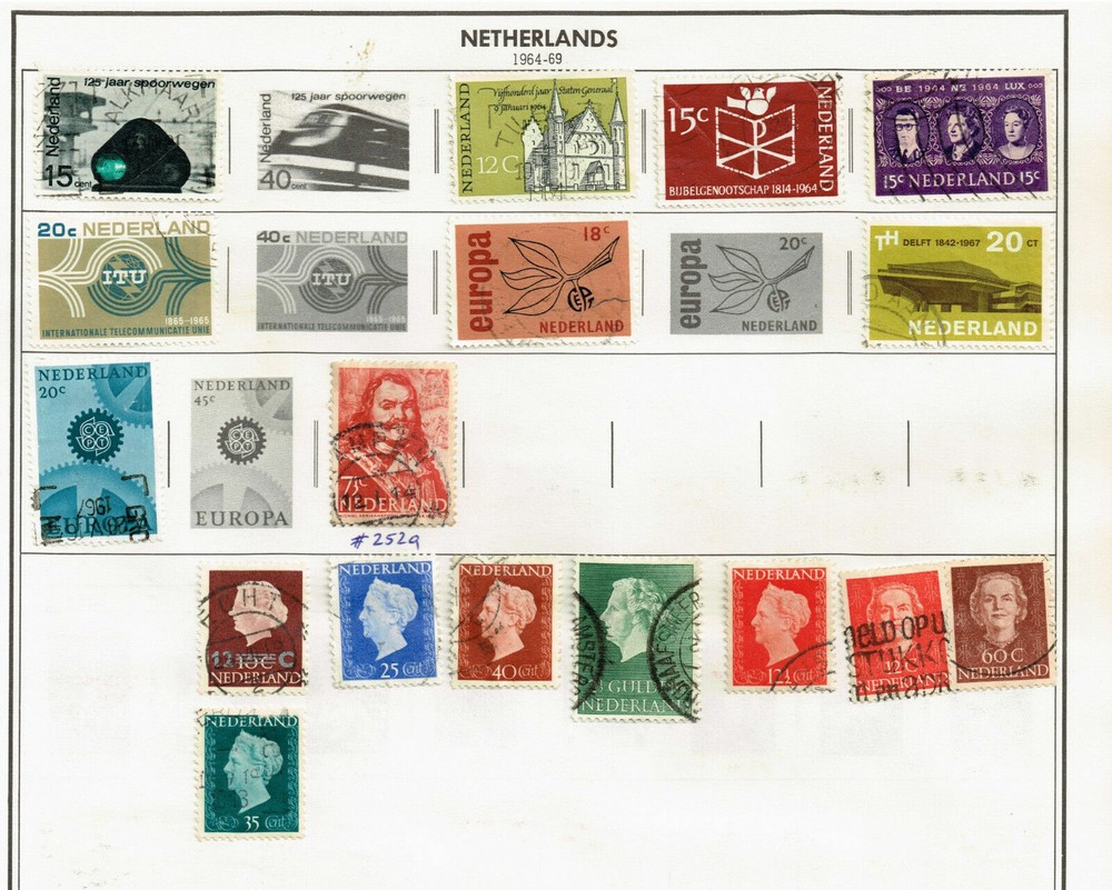 112 Netherlands 1944-1969 stamps