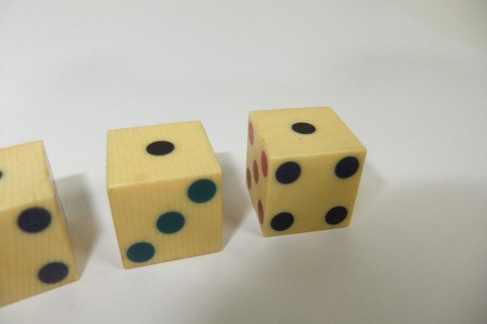 Grained Celluloid Cheaters Illegal Casino Dice