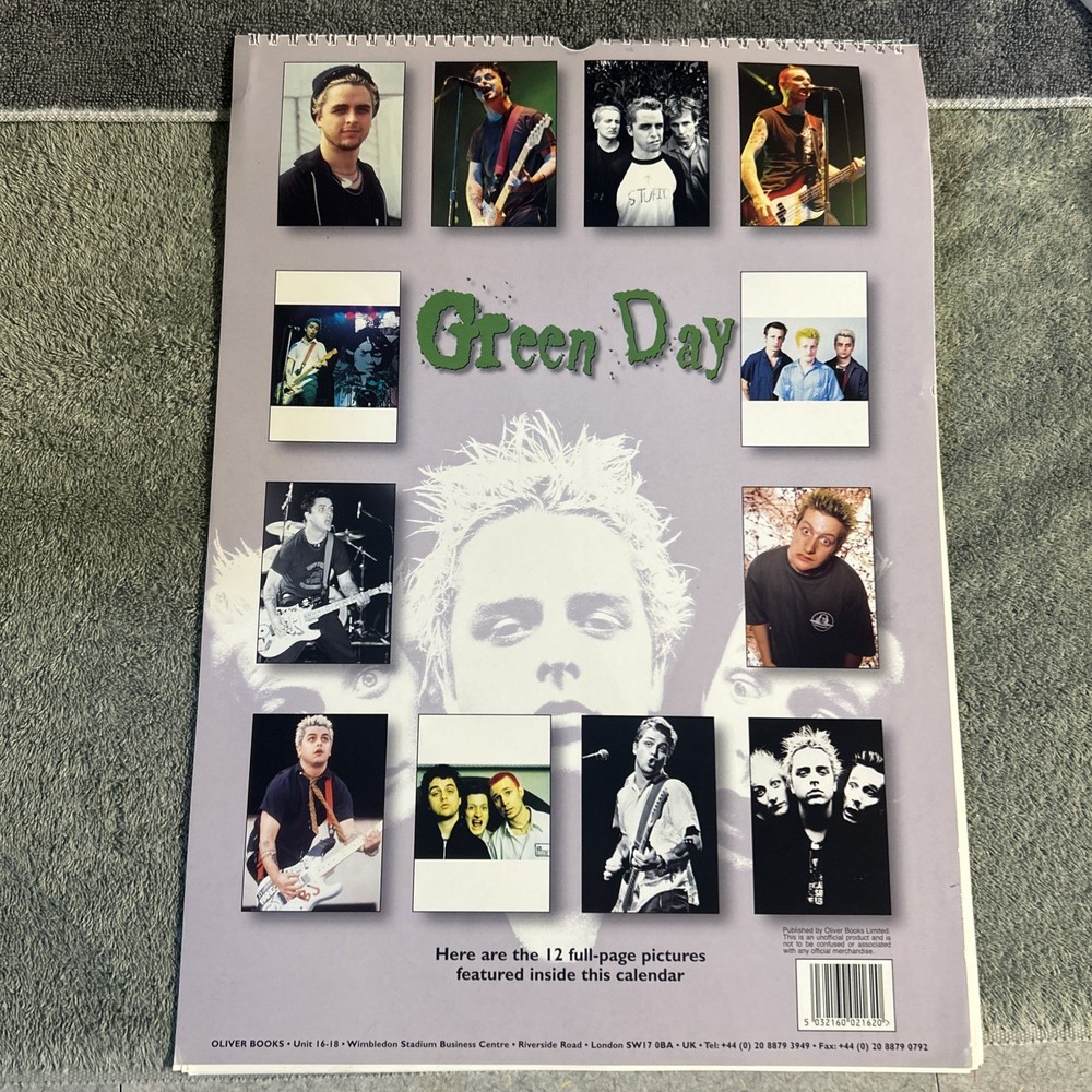 Green Day 2000 Calendar RARE!
