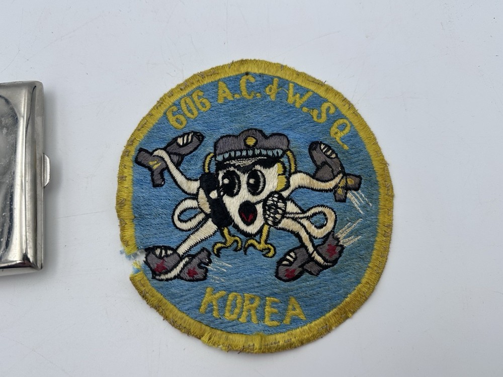 USAF 606th Aircraft Control & Warning Squadron Korea Patch And Cigarette Case