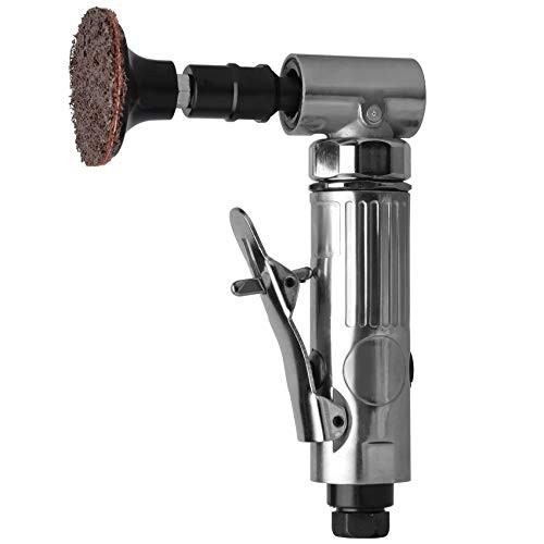 1/4" Angle Air Die Grinder Kit with 22 Pcs 2" Roll Lock Sanding Discs - Polished