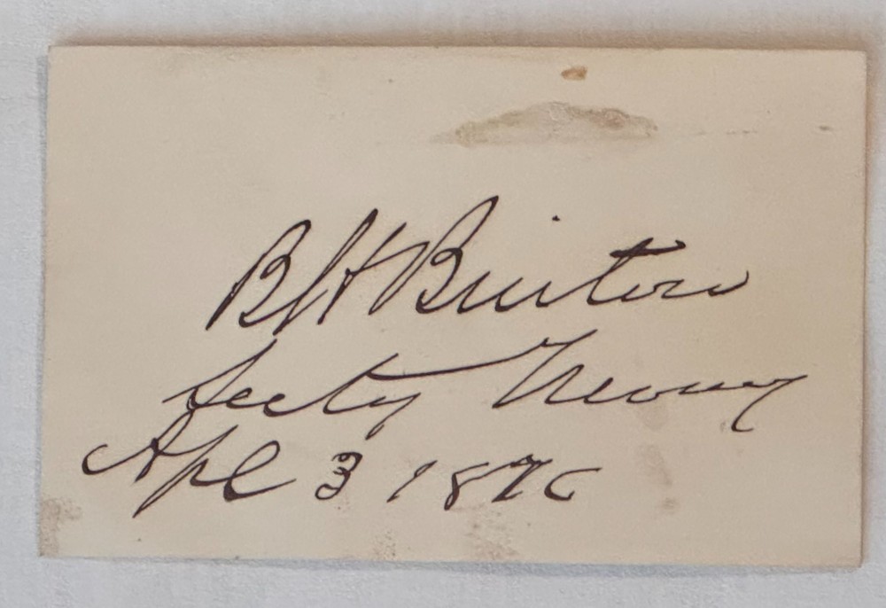 Benjamin Bristow - Small autograph card.
